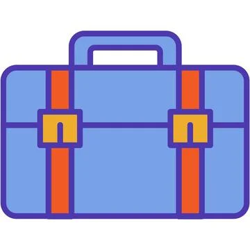 Briefcase icon vector work and business sign Stock Illustration