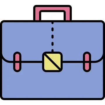Briefcase icon vector work case, business bag Stock Illustration