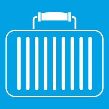 Briefcase icon white Illustration