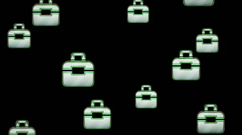 Briefcase icons. Looping. Stock Footage 61544563