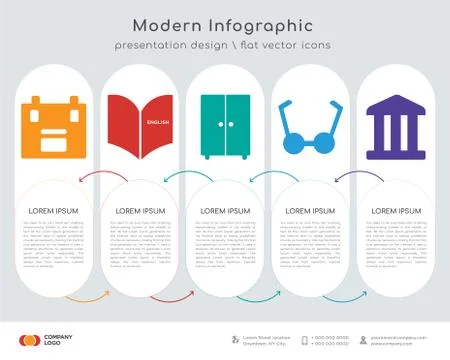 Briefcase infographics design Stock Illustration