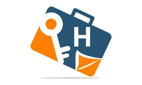 Briefcase Key Document Initial H Stock-Illustration