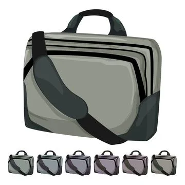 Briefcase laptop bag cartoon vector graphic Stock Illustration