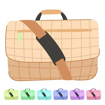 Briefcase laptop bag vector cartoon graphic 스톡 일러스트