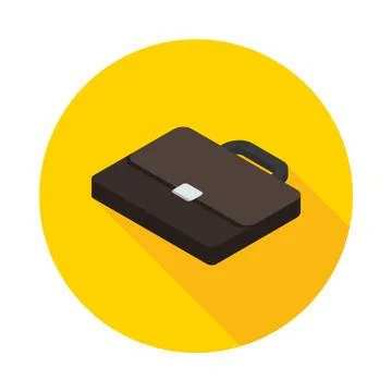 Briefcase left view icon vector isometric. Stock Illustration