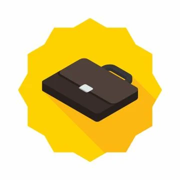 Briefcase left view icon vector isometric. Stock Illustration