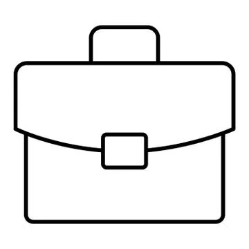 Briefcase line flat vector icon for mobile application, button and website Stock Illustration