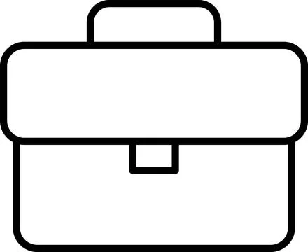 Briefcase line icon. Case icon set. Bag line icon vector Stock Illustration