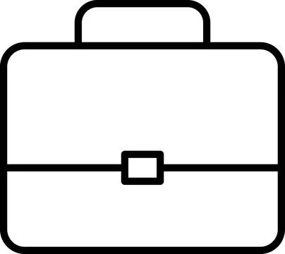 Briefcase line icon. Case icon set. Bag line icon vector Stock Illustration