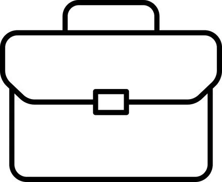 Briefcase line icon. Case icon set. Bag line icon vector Illustrazione stock