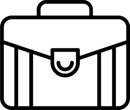 Briefcase Line Icon Design Stock Illustration