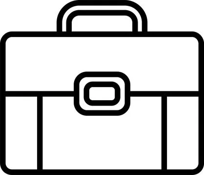 Briefcase Line Icon Design Stock Illustration
