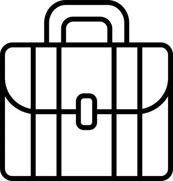 Briefcase Line Icon Design Stock Illustration