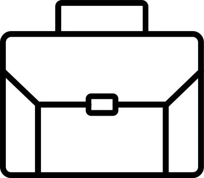 Briefcase Line Icon Design Stock Illustration