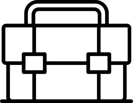 Briefcase Line Icon Design Stock Illustration