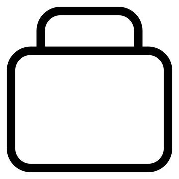 Briefcase line icon isolated on white background Stock Illustration