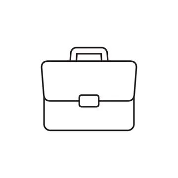 Briefcase line icon, linear style pictogram. Suitcase, portfolio symbol. Stock Illustration