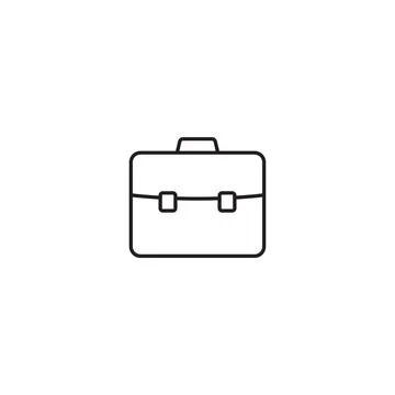 Briefcase line icon, linear style pictogram. Suitcase, portfolio symbol. Stock Illustration
