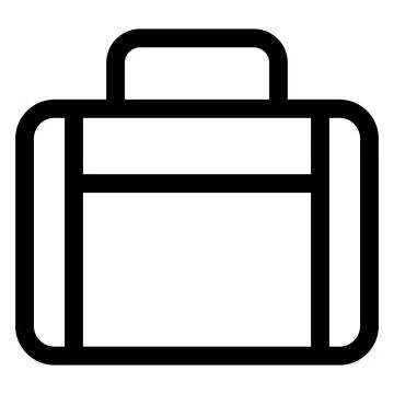 Briefcase line icon vector illustration isolated on white background Stock-Illustration