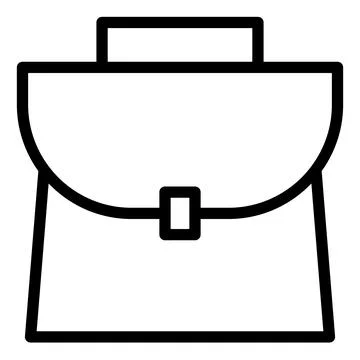 Briefcase line icon vector illustration isolated on white background Stock Illustration