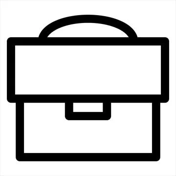Briefcase line icon vector illustration isolated on white background Stock Illustration