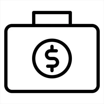 Briefcase line icon vector illustration isolated on white background Stock Illustration