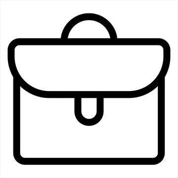 Briefcase line icon vector illustration isolated on white background Stock Illustration