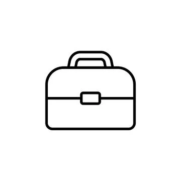Briefcase, linear icon. vector illustration black on white background Stock Illustration