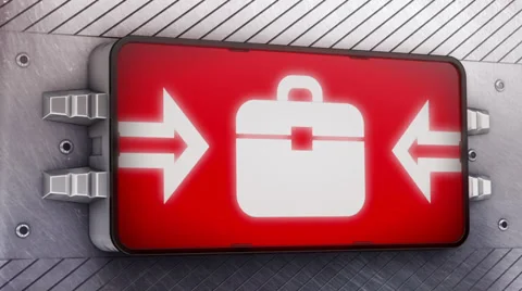 Briefcase. Looping. Stock Footage 34342077