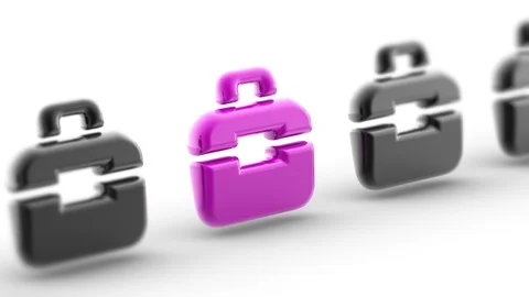 Briefcase. Looping footage has 4K Resolution and the alpha channel included. Stock Footage 94884994
