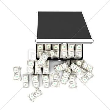 Briefcase with money Stock Illustration