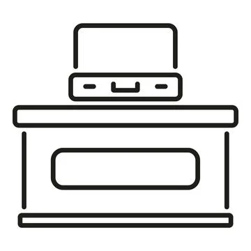 Briefcase on office desk or reception counter Stock Illustration