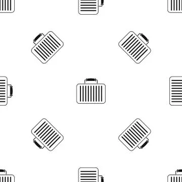 Briefcase pattern seamless black Illustration