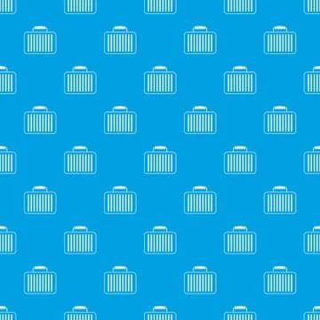 Briefcase pattern seamless blue Illustration
