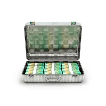 Briefcase ransom Australian dollars Stock-Illustration