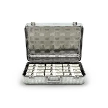 Briefcase ransom dollars Illustrazione stock