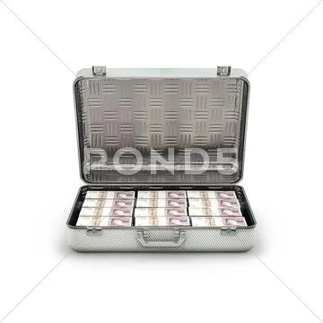 Briefcase ransom pounds Stock Illustration