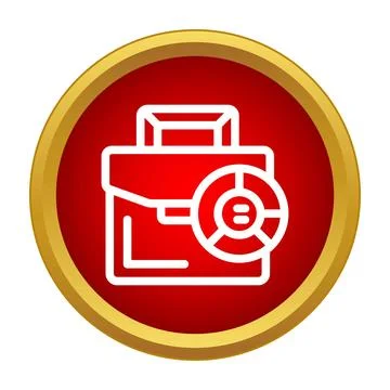 Briefcase representing business data analysis and report Stock Illustration