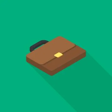 Briefcase right view icon vector isometric. Stock Illustration