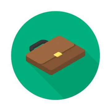 Briefcase right view icon vector isometric. Stock Illustration