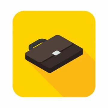 Briefcase right view icon vector isometric. Stock Illustration