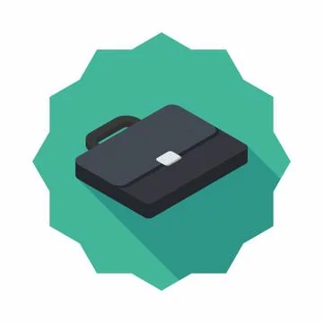 Briefcase right view icon vector isometric. Stock Illustration