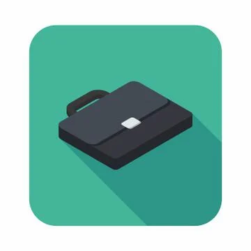 Briefcase right view icon vector isometric. Stock Illustration