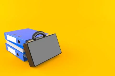 Briefcase with ring binders Stock Illustration