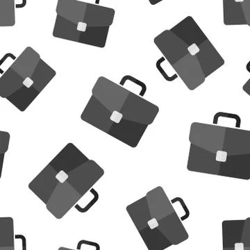 Briefcase sign icon seamless pattern background. Suitcase vector illustration Stock Illustration