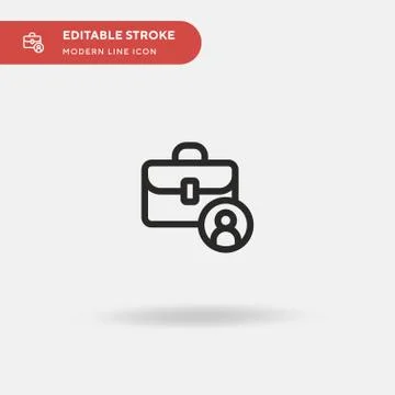 Briefcase Simple vector icon. Illustration symbol design template for web mob Stockillustratie