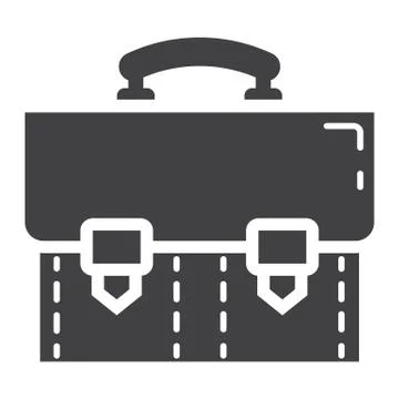 Briefcase solid icon, business and portfolio イラスト素材
