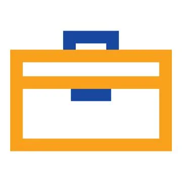 Briefcase Suitcase Thin Icon Luggage Business Bag Line Design Stock Illustration