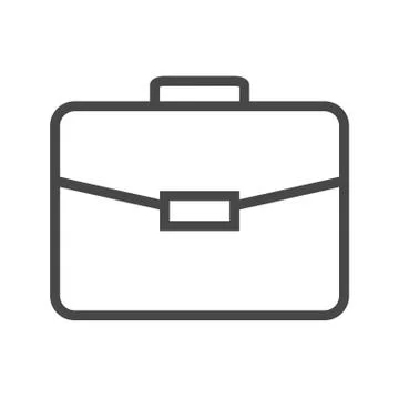 Briefcase Thin Line Vector Icon Stock Illustration
