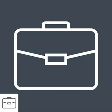 Briefcase Thin Line Vector Icon. Stock Illustration